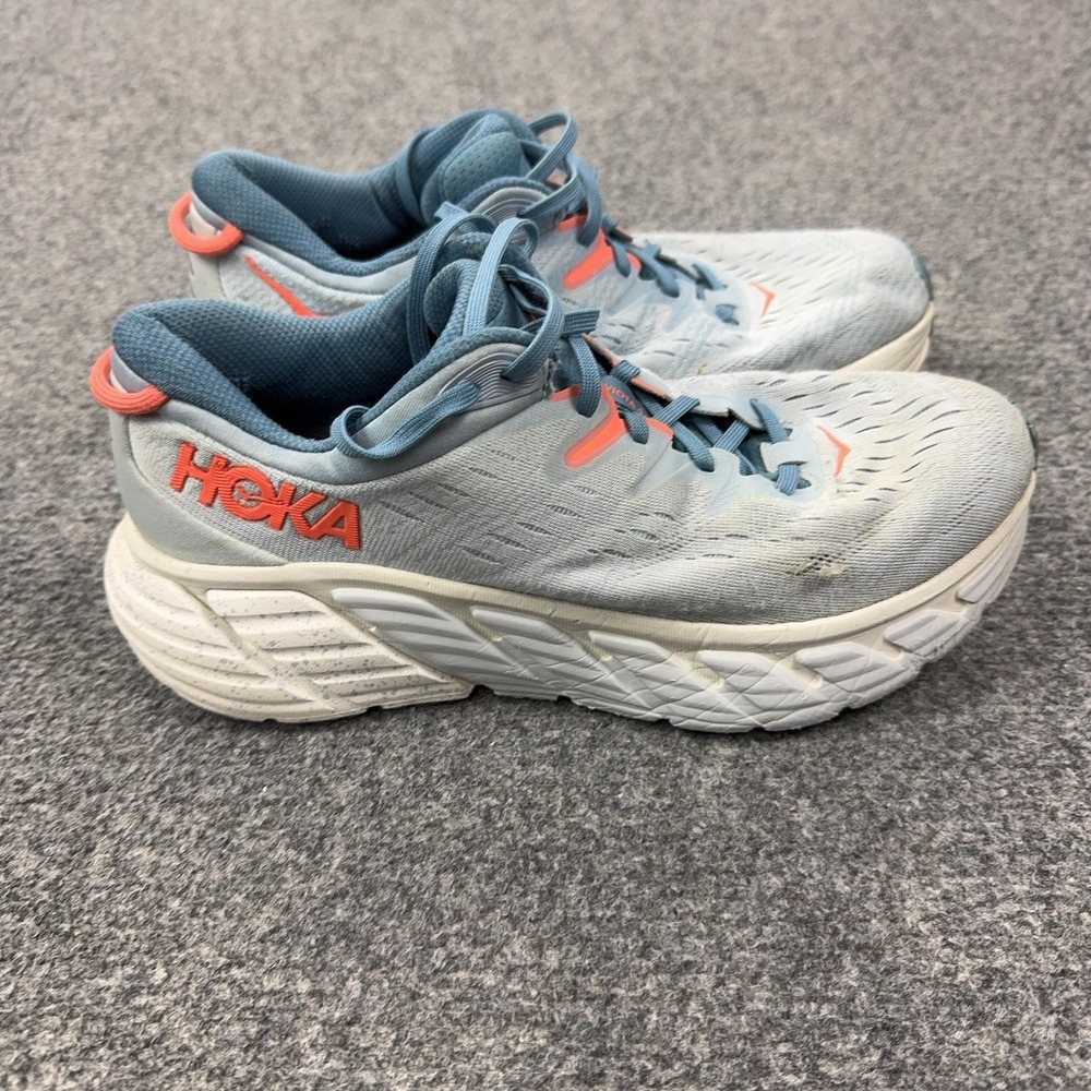 Hoka One One Gaviota 4 Shoes Womens Size 9 Blue Running Sneakers 1123199 BFPA